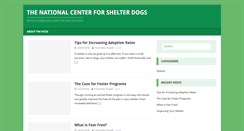 Desktop Screenshot of centerforshelterdogs.org